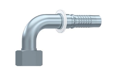 M30X2 (20S) Interlock presskoppling 90° hona med mutter och o-ring för 3/4" (DN19) slang