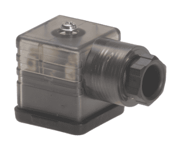10-50V ventilkontakt DIN43650-A med likriktare