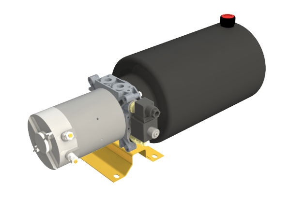 12V 2,0kW hydraulaggregat enkelverkande krets – bild 2