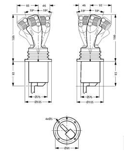 Joystick professionell 7 funktioner höger – bild 2