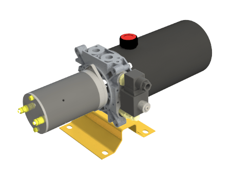 12V 0,5kW hydraulaggregat enkelverkande krets – bild 2