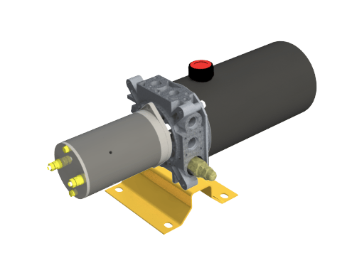 12V 0,5kW hydraulaggregat dubbelverkande krets – bild 2