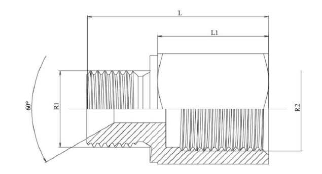 Förlängningsadapter 1"1/4 - 1"1/4 BSP hane-hona längd 92mm – bild 2