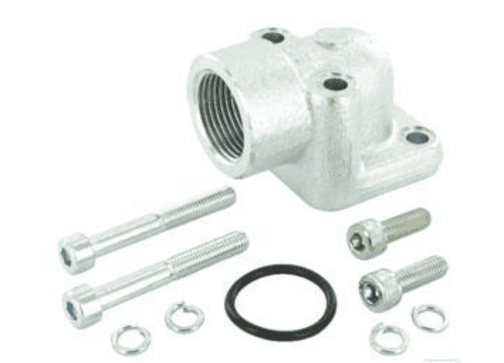 Pumpfläns vinklad 1" BSP stål (55 mm)