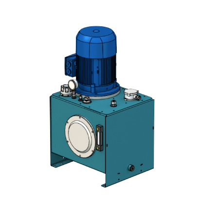 3-fas elektriskt hydraulaggregat 7,5kW med 60 liters tank – bild 2