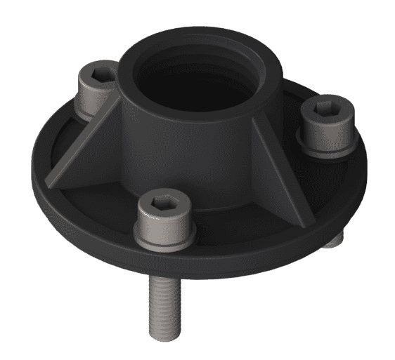 3-hålig monteringsadapter för avluftningsfilter Silikagel 1/2" BSP