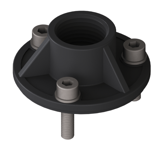 3-hålig monteringsadapter för avluftningsfilter Silikagel 1/2" BSP