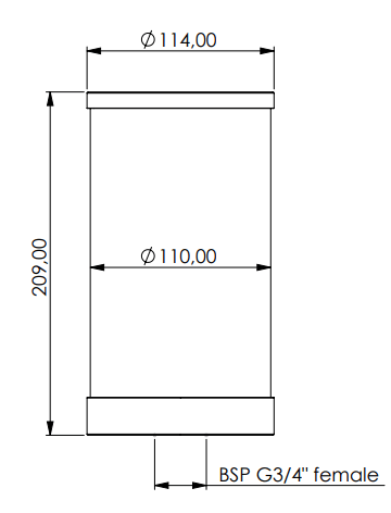 Avluftningsfilter Silikagel 3/4" BSP för hydrauliktank 100-400l – bild 2