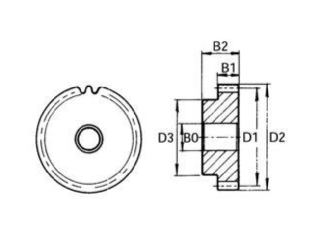Kugghjul modul 5, 95mm 17 tänder – bild 2