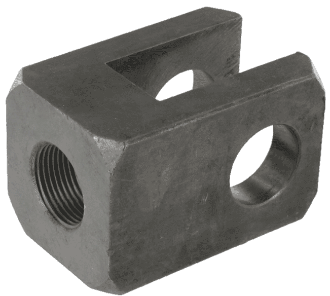 Gaffel Ø30.25mm höjd 90mm 60x60mm med M30 gänga