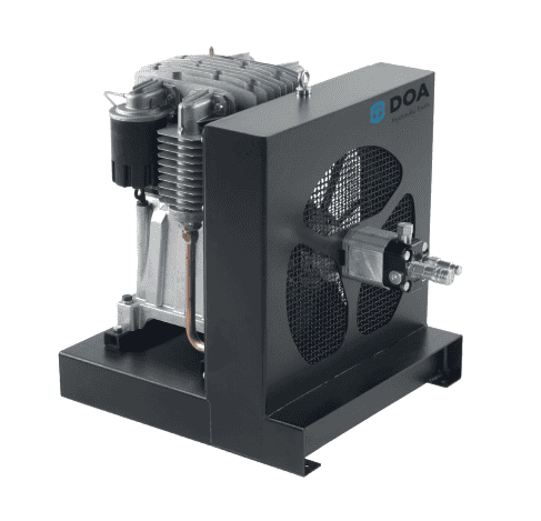 Hydraulisk luftkompressor 600 l/min med hastighetsstyrning och på/av-brytare