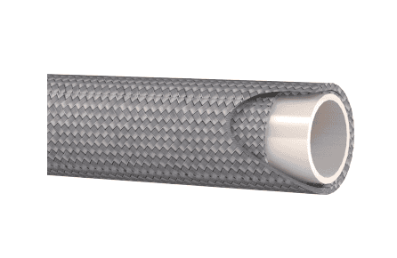 5/16" slät PTFE-slang med dubbelt rostfritt stållager per meter