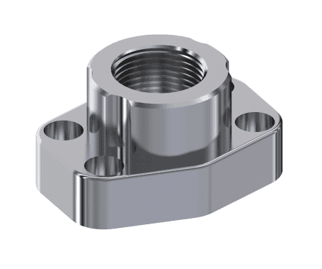 Rostfri SAE gängfläns (hona) 2" BSP, 2" tum, 3000 PSI
