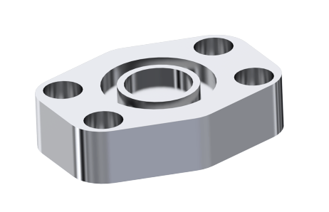 Rostfri SAE blindfläns 1/2" 6000 PSI