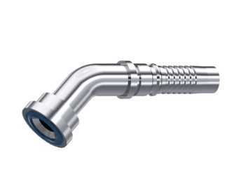 Rostfri 1"1/2 DN interlock presskoppling 45º SAE 63,5 mm 6000 PSI