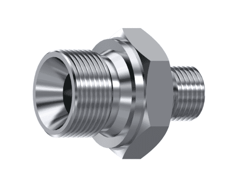 Rostfri adapter 1" BSP -1"1/2 BSP hane