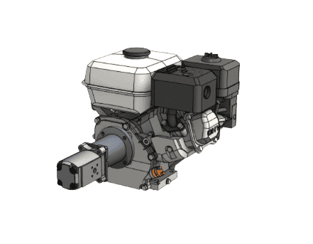 Honda GX200 (QXE4) 6,5 hk bensinmotor med förinstallerad kugghjulspump pumpgrupp 1