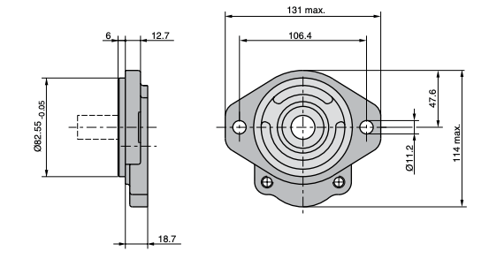 Parker kugghjulspump 6cc höger SAE A – bild 3