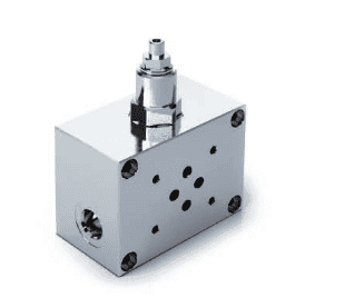 NG6 underblock 3/8'' BSP med tryckbegränsningsventil