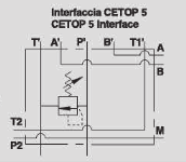 NG10 bottenplatta 3/4'' BSP med tryckbegränsningsventil – bild 2