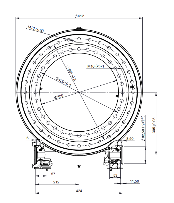 Hydraulisk svängkrans 1:92 utvändig diameter 612mm – bild 6