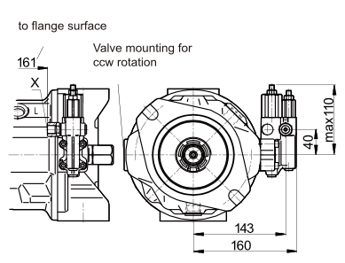 71 DFR variabel axialkolvpump vänster - öppen krets - 71cc - 280 bar – bild 4