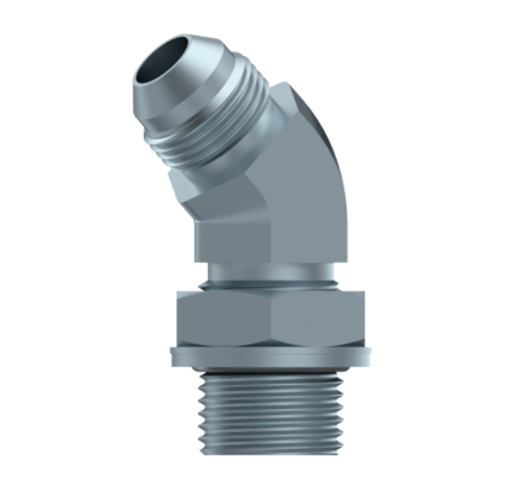45° vinkelkoppling justerbar 1/2" BSP - JIC 1"1/16 12h UNF utvändig gänga