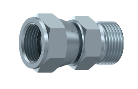 ORFS adapter 1"7/16-12h hane - JIC 1"5/16 hona med svivel
