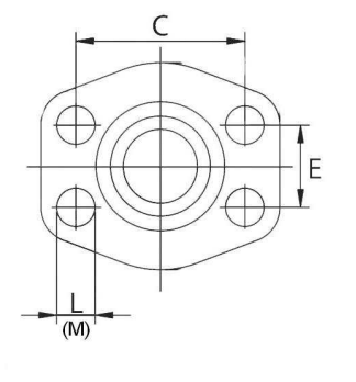 SAE gängfläns (hane) 1/2" BSP, 1/2 tum, 6000 PSI – bild 3
