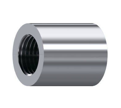 Rostfri inskruvningshylsa 1/2" - 1/2" BSP rund hona