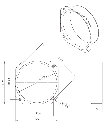 Hals för hydraultank till minihydraulaggregat – bild 2