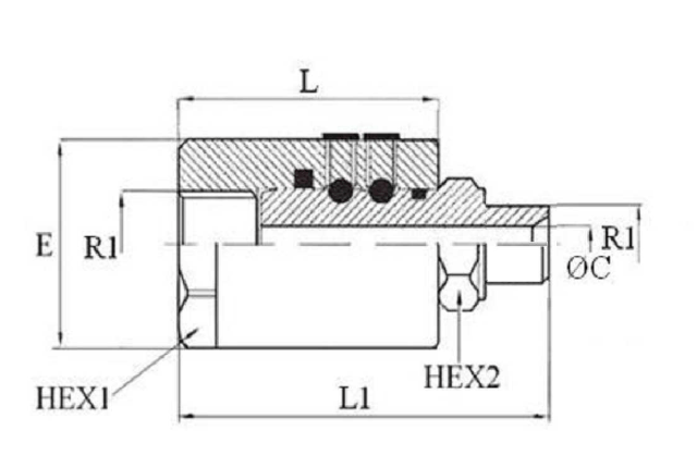 Svängkoppling 3/4'' NPT rak – bild 2