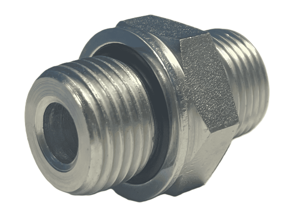 ORFS inskruvningskoppling 1"-14h hane 1/2" BSP hane