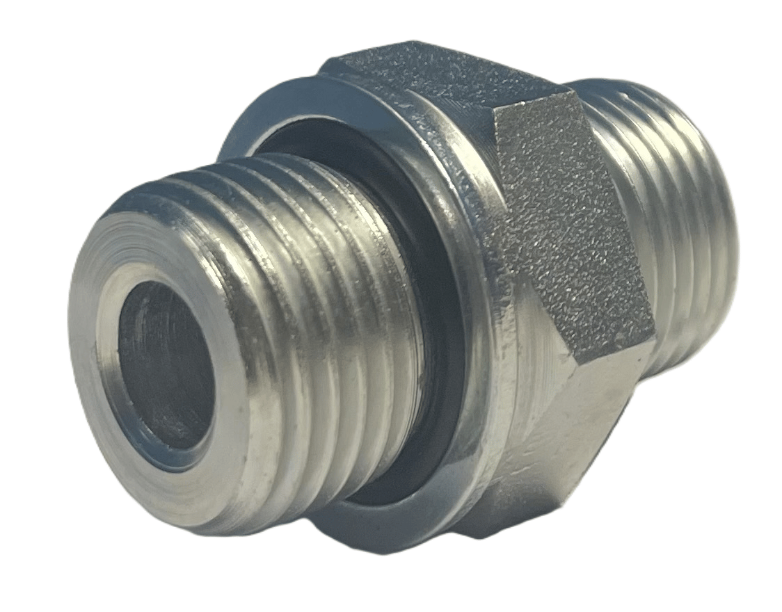 ORFS inskruvningskoppling 11/16"-16h hane 1/4" BSP hane