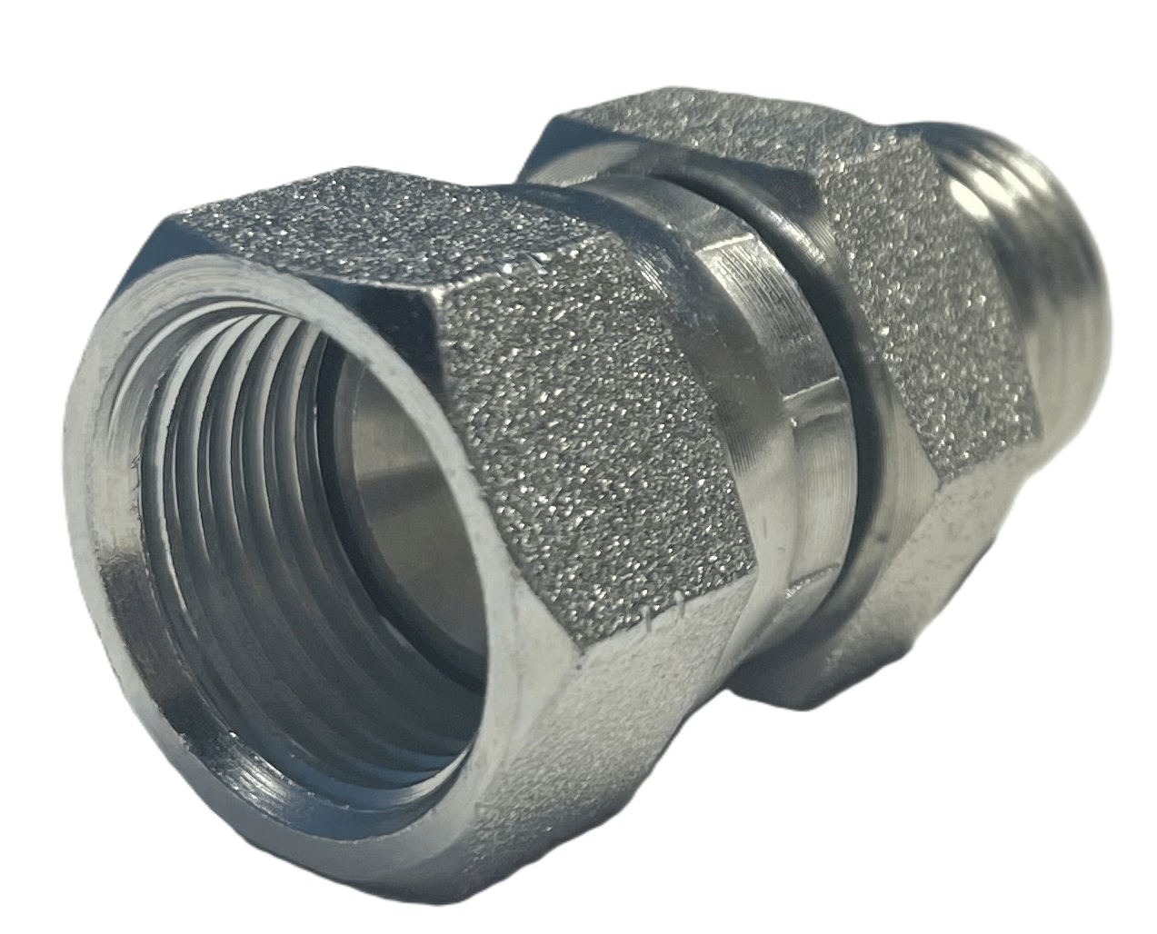 Adapter 3/8" BSP hane 60º - JIC 3/4" UNF hona med svivel