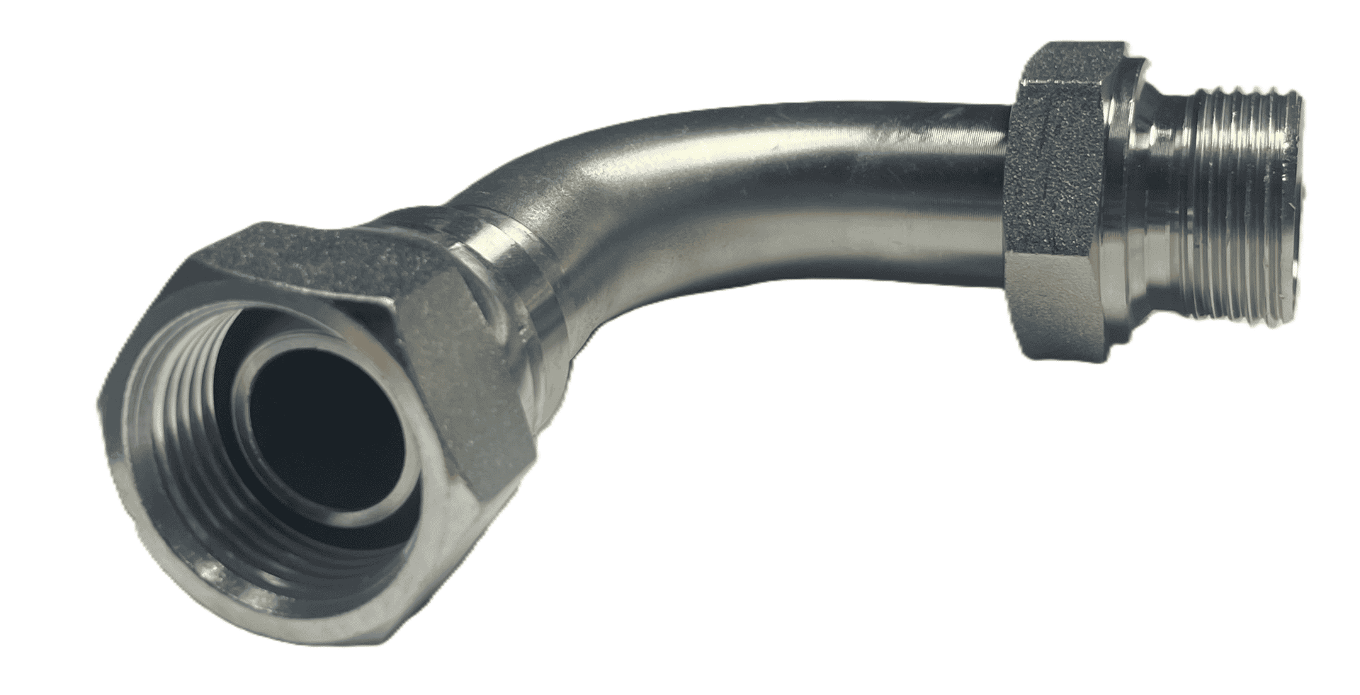 Vinkelkoppling 90º 1/2" BSP hona- hane med svivel