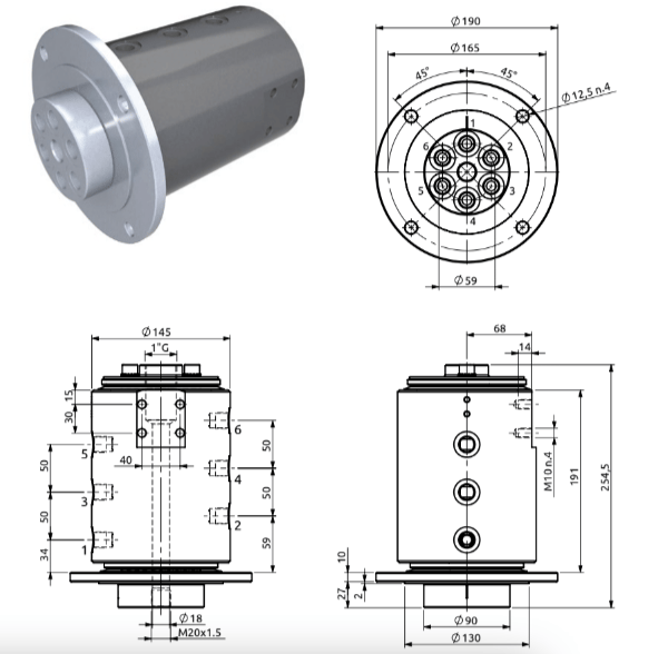 Roterande genomföring RC BSP 6x3/8" – bild 2