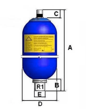 Blåsackumulator 500 l/min - 49L - 2" BSP – bild 2