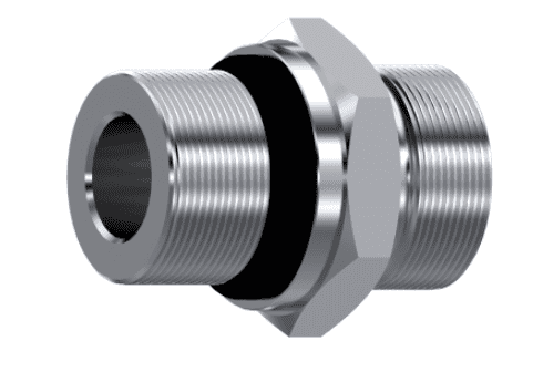 Rostfri 7/16" UNF - 8S (M16x1,5) hane inskruvningskoppling