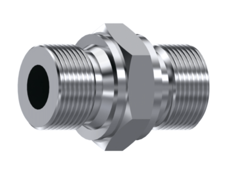 Plan rostfri inskruvningsadapter hane 2" BSP - 2" BSP