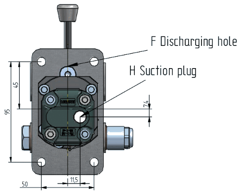 Borrmaskinsdriven hydraulpump för tankmontering | dubbelverkande – bild 4