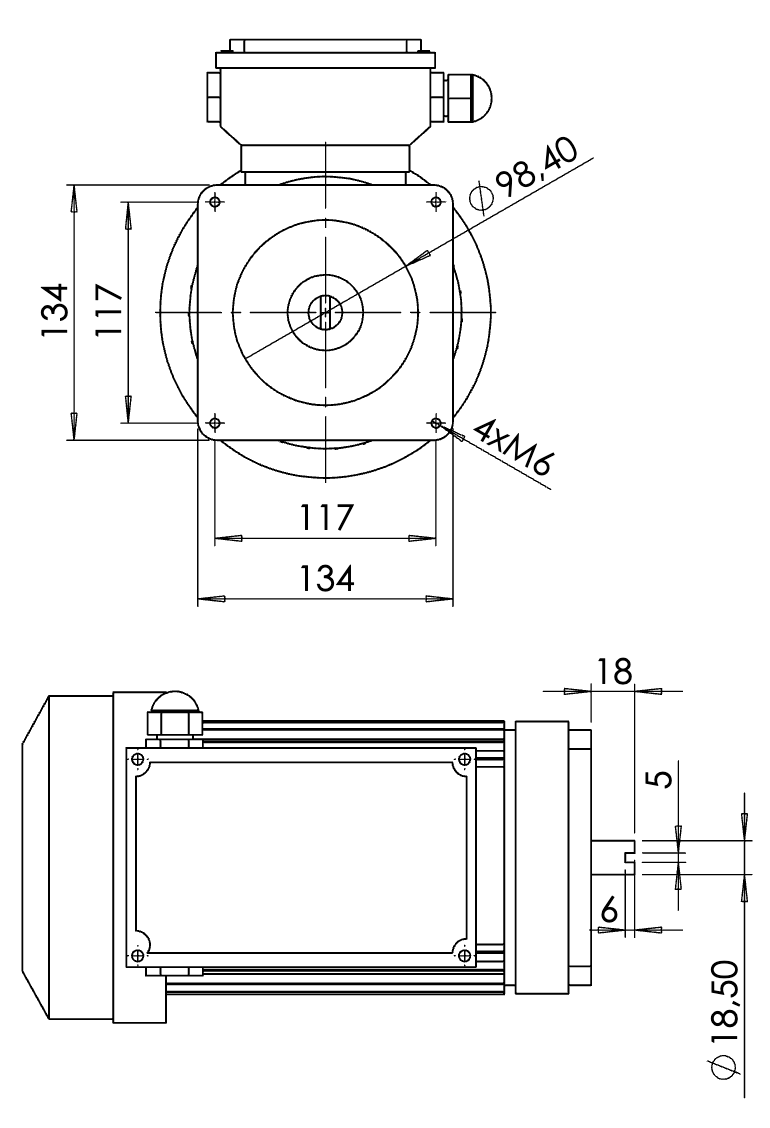 230V minihydraulaggregat motor 2,2kW – bild 3