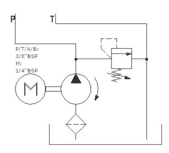 48V 0,8kW hydraulaggregat | 1,1cc pump | dubbelverkande krets – bild 3