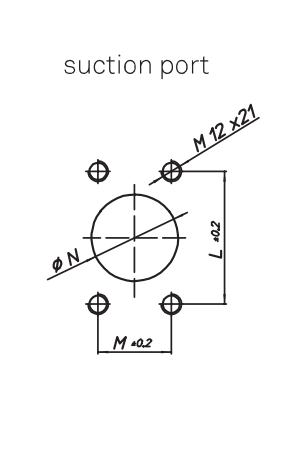 Eckerle 80,4 cc innerkugghjulspump höger 32mm axel med kilspår – bild 3