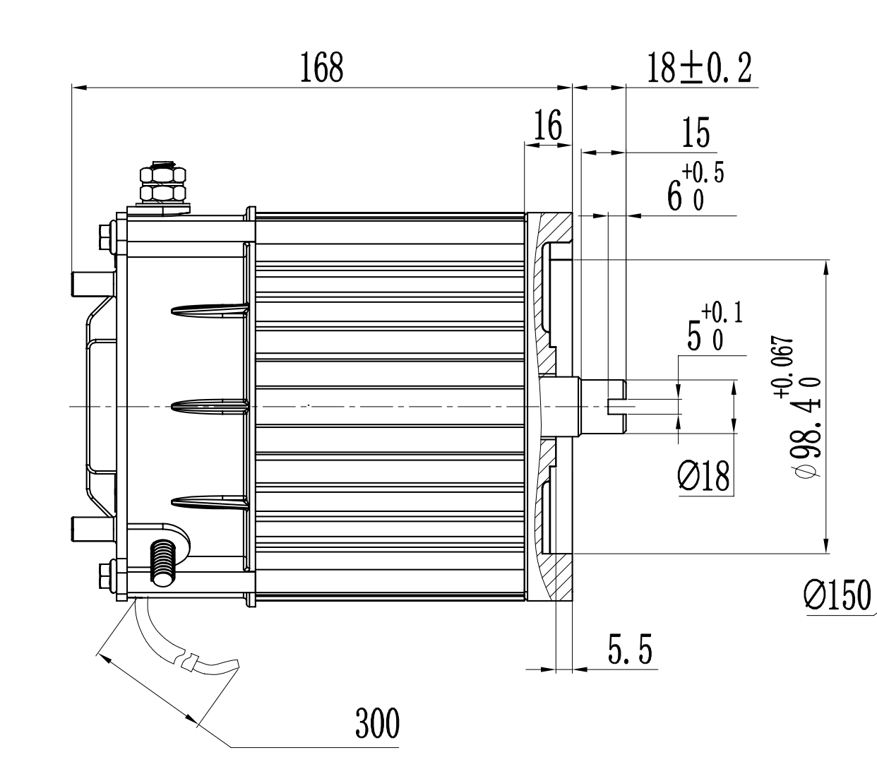 Servomotor 12 V 700 W för hydraulaggregat – bild 4