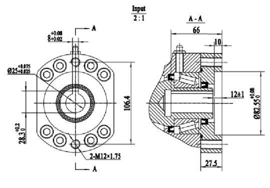 Hydraulisk svängkrans med två snäckhjul 1:104 utvändig diameter 570mm – bild 3