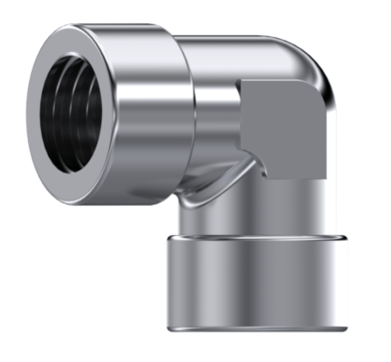 Rostfri vinkelkoppling 90º 1/8" NPT hona
