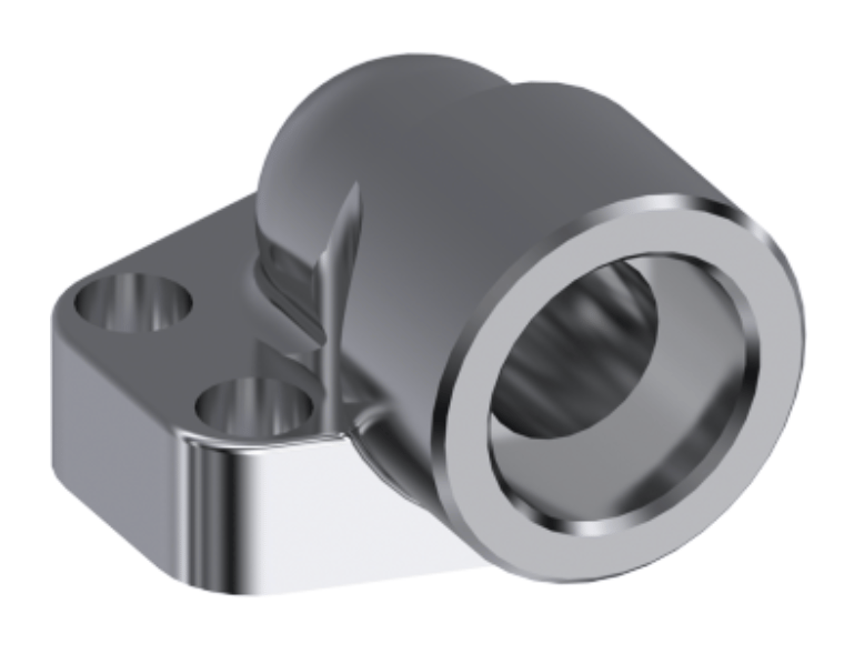 2" rostfri SAE 90° svetsfläns hona | Ø 61 mm | 3000 PSI