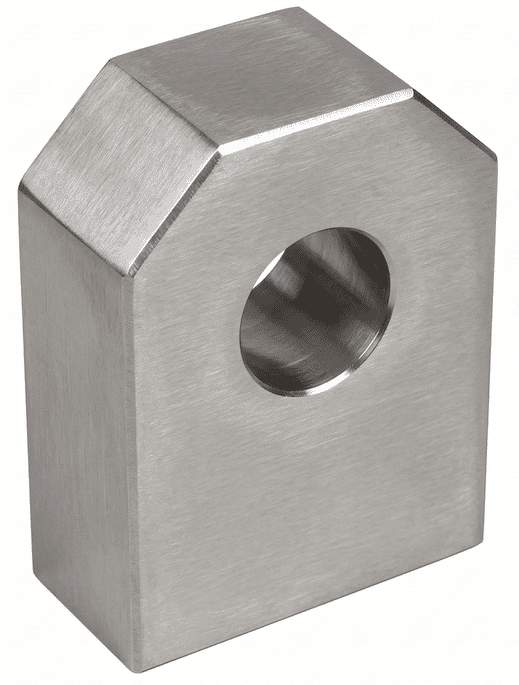 Rostfritt HM5 gaffel fäste med innerdiameter 16,20 mm för cylinder med borrning Ø32 mm och Ø40 mm
