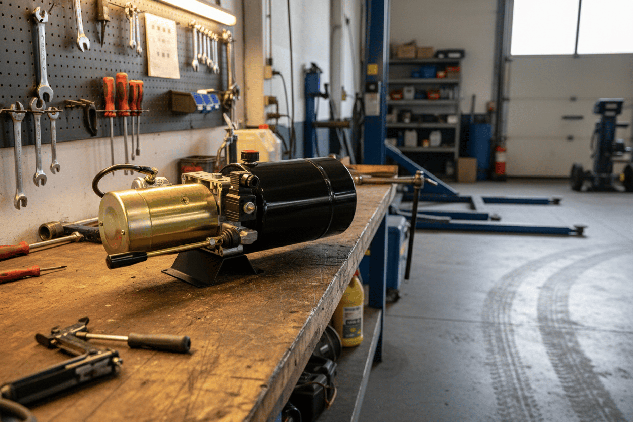 12V 2,2kW hydraulaggregat | 3,2cc pump | dubbelverkande krets – bild 2